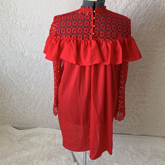 ❌SOLD❌Club London Ruffle Dress Red - Picture 4 of 6